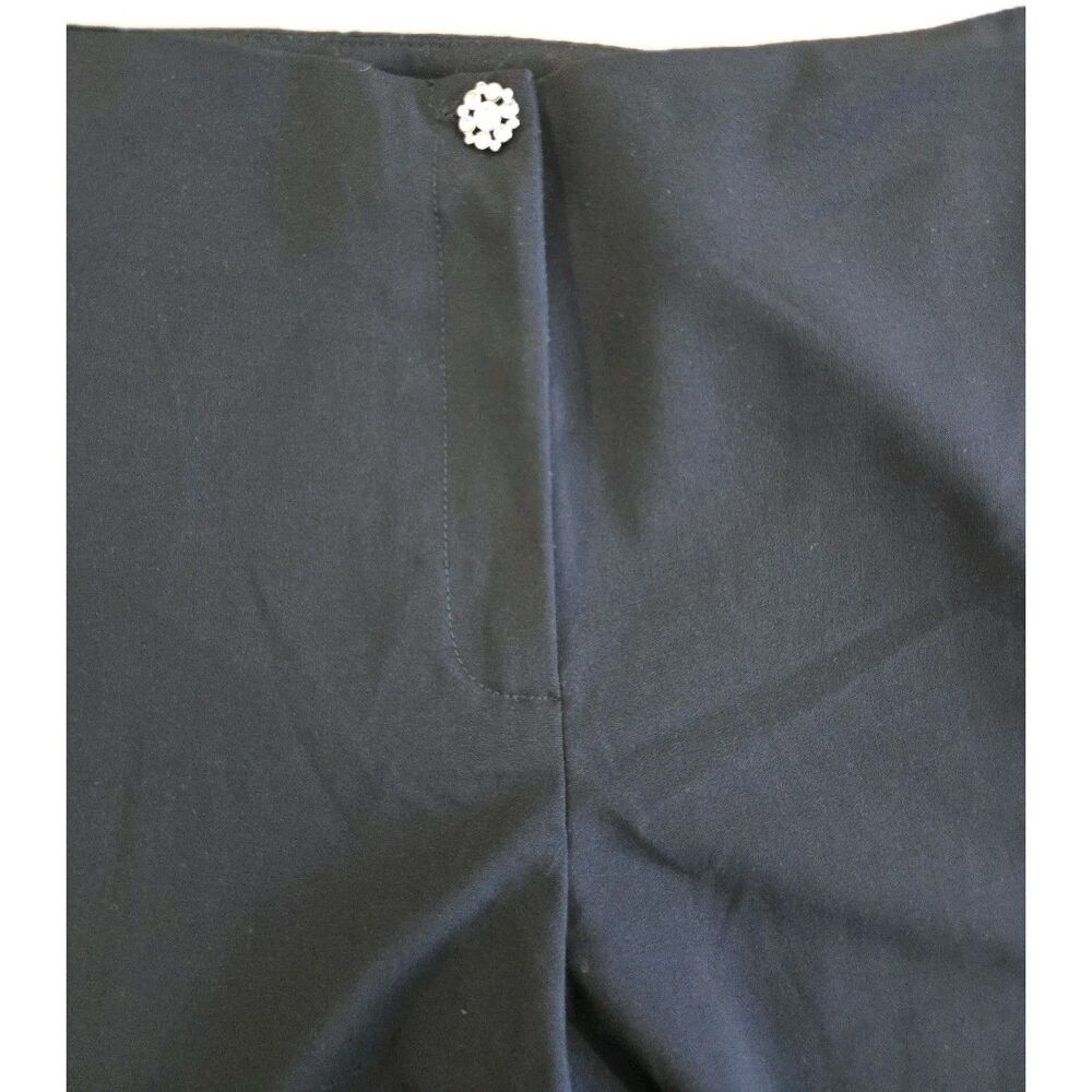 Versailles Wide Leg Dress Pants Womens Size 14 Black Side Slit - Picture 7 of 9